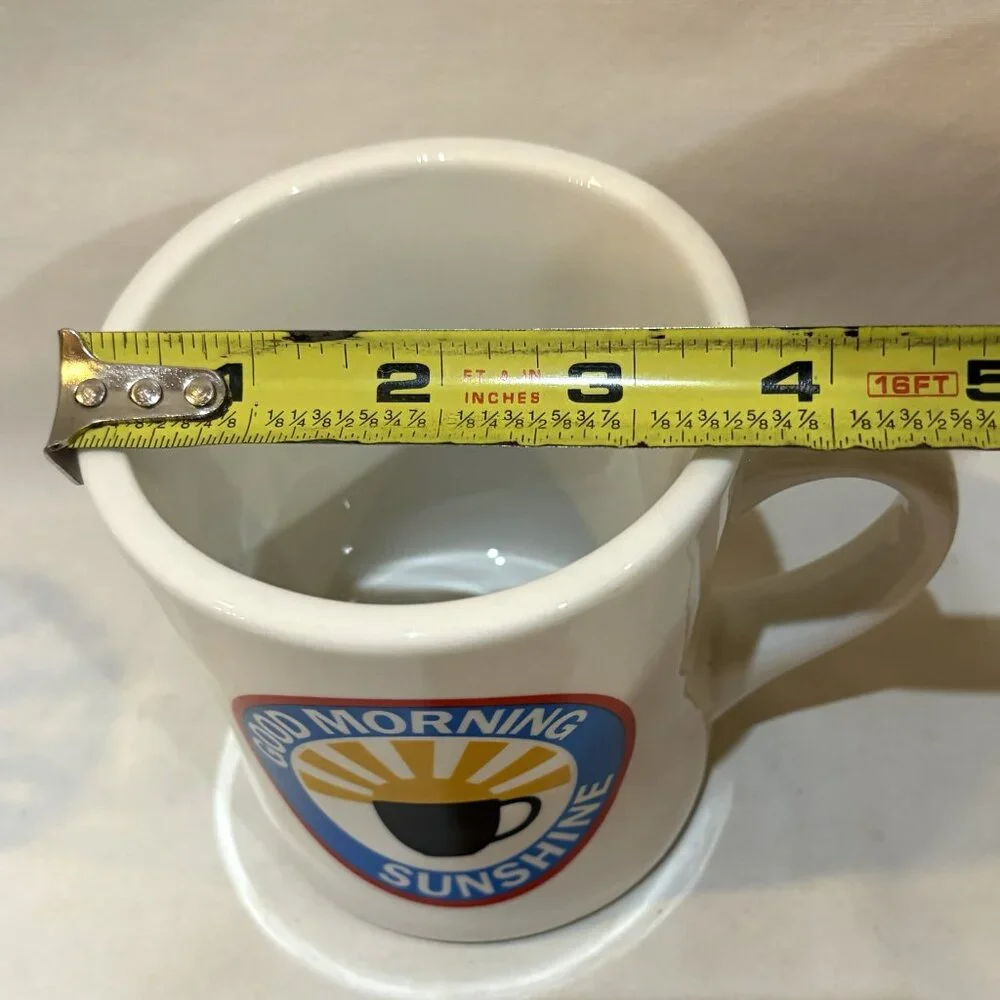 VTG Crate & Barrel Good Morning Sunshine Restaurant Ware Pottery Coffee Mug